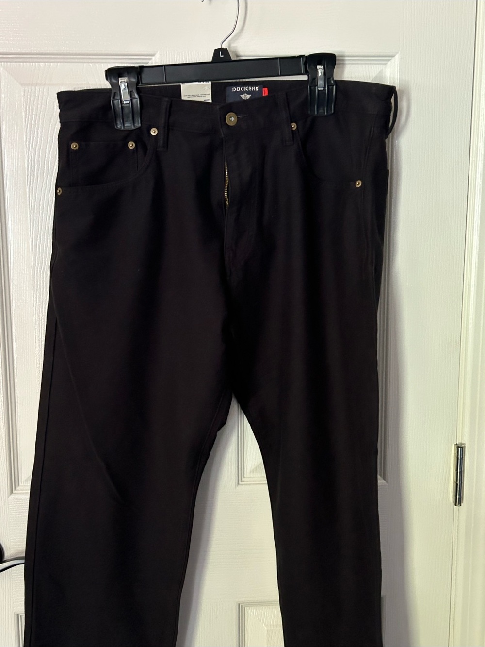 Dockers Men's Black Comfort Knit Jean Cut Straight Fit Jeans